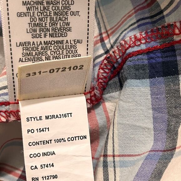 True Religion Plaid Western Cotton Button Down Shirt Men’s XXL - Picture 4 of 5